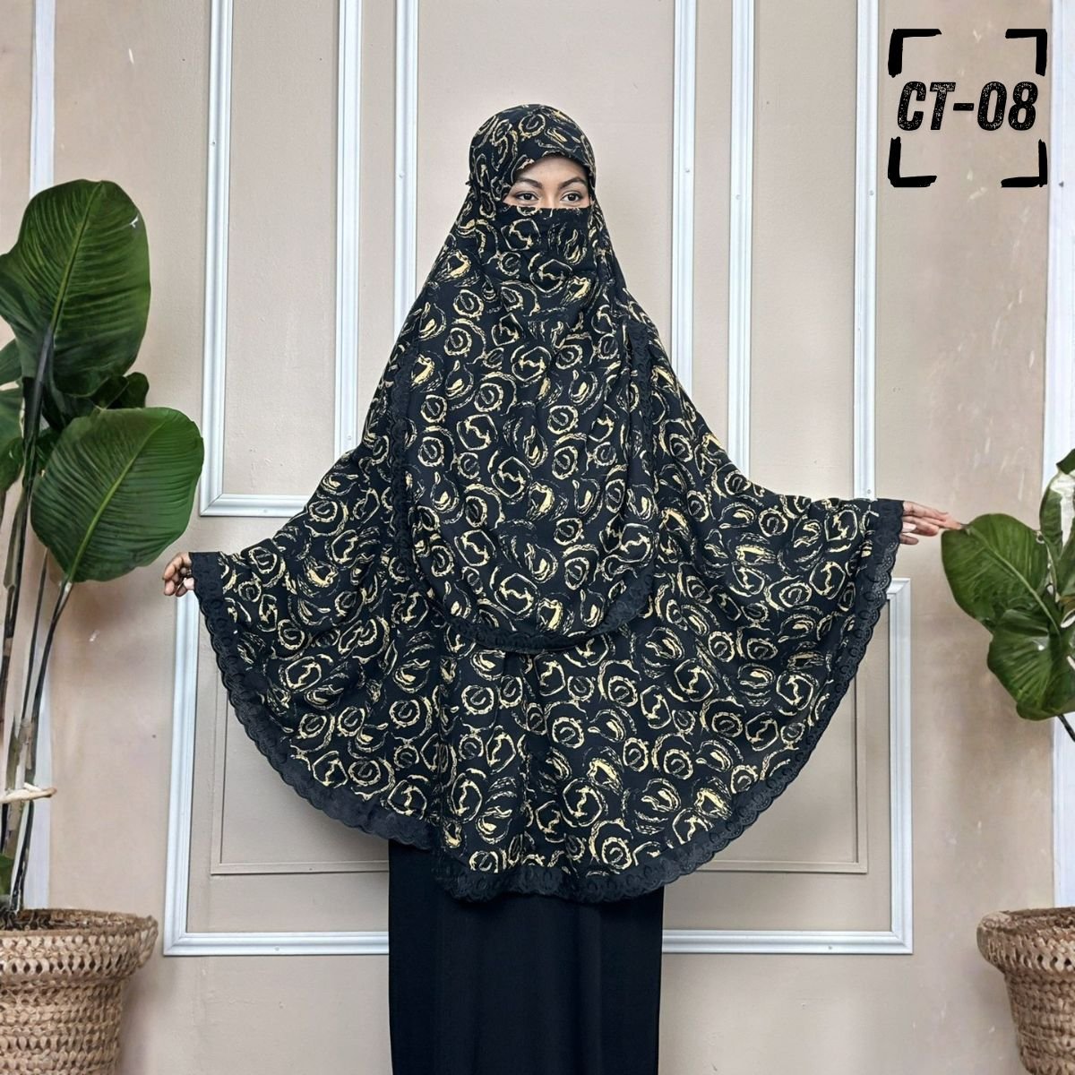 কটন প্রিন্টেড হিজাব - CT08